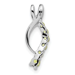 14k White Gold Peridot Journey Chain Slide