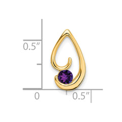 14k Amethyst Chain Slide