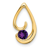 14k Amethyst Chain Slide