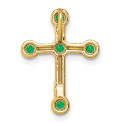 14k Emerald Cross Chain Slide