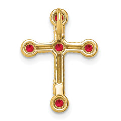 14k Ruby Cross Chain Slide
