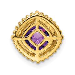14k Cushion Amethyst Chain Slide