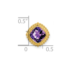 14k Cushion Amethyst Chain Slide