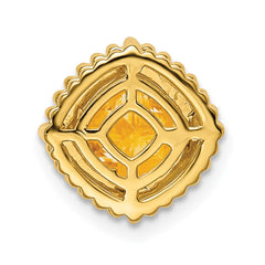 14k Cushion Citrine Chain Slide