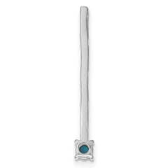 14k White Gold Turquoise and White Topaz Pendant