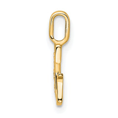 14k Diamond Letter G Initial Pendant