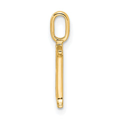 14k Diamond Letter H Initial Pendant