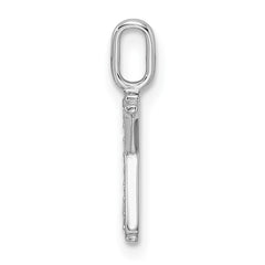 14k White Gold Diamond Letter X Initial Pendant