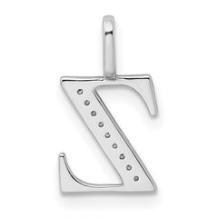 14K Diamond Letter Z Initial Pendant