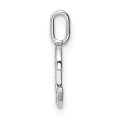 14K White Gold Diamond Letter C Initial Pendant - 3