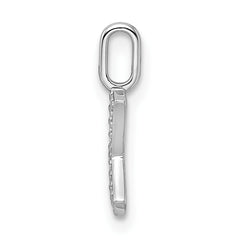 14K White Gold Diamond Letter K Initial Pendant - 2