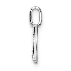 14K White Gold Diamond Letter N Initial Pendant - 2