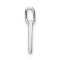 14K White Gold Diamond Letter W Initial Pendant - 4