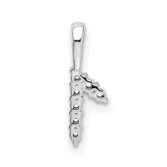14k White Gold Diamond Number 1 Pendant