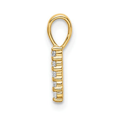 14K Diamond Number 1 Pendant