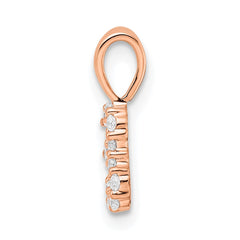 14k Rose Gold Diamond Number 3 Pendant