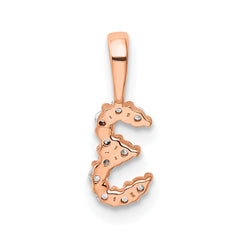 14k Rose Gold Diamond Number 3 Pendant