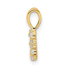14K Diamond Number 3 Pendant