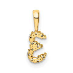 14K Diamond Number 3 Pendant