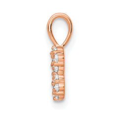 14k Rose Gold Diamond Number 8 Pendant