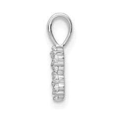 14k White Gold Diamond Number 8 Pendant