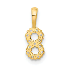 14K Diamond Number 8 Pendant