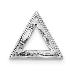 14k Polished 1/8 carat Diamond Triangle Chain Slide