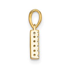 14K Diamond Letter A Initial with Bail Pendant