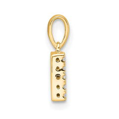 14K Diamond Letter B Initial with Bail Pendant