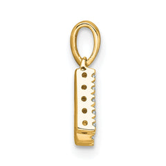 14K Diamond Letter K Initial with Bail Pendant