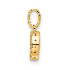 14K Diamond Letter O Initial with Bail Pendant