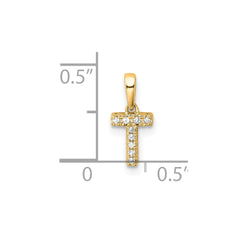 14K Diamond Letter T Initial with Bail Pendant