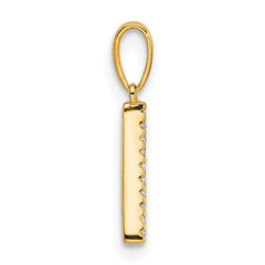 14K Diamond Letter A Initial Pendant