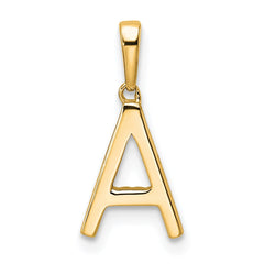 14K Diamond Letter A Initial Pendant