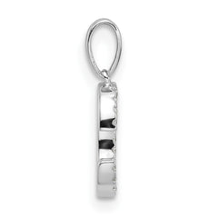 14K White Gold Diamond Letter C Initial Pendant - 5