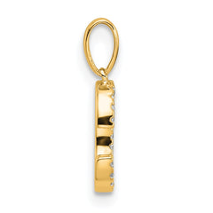 14K Diamond Letter C Initial Pendant