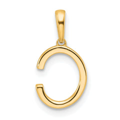 14K Diamond Letter C Initial Pendant