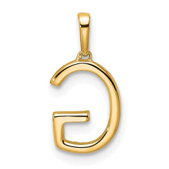 14K Diamond Letter G Initial Pendant - 2
