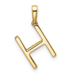 14K Diamond Letter H Initial Pendant