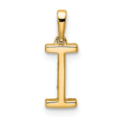 14K Diamond Letter I Initial Pendant - 2