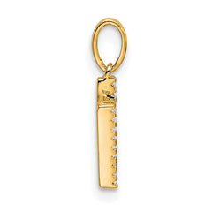 14K Diamond Letter N Initial Pendant - 2