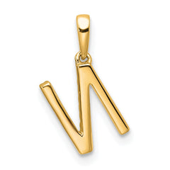 14K Diamond Letter N Initial Pendant - 2
