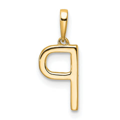 14K Diamond Letter P Initial Pendant - 2