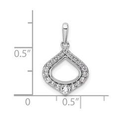 14k White Gold 1/4 carat Diamond Vintage Pendant