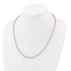 14k 4-5mm Pink Near-Round Freshwater Cultured Pearl 20 inch Necklace