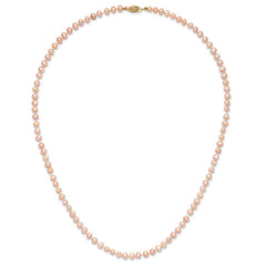 14k 4-5mm Pink Near-Round Freshwater Cultured Pearl 20 inch Necklace