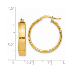14k 4.75mm Large Hoop Earrings