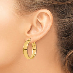 14k 6.75mm Hoop Earrings