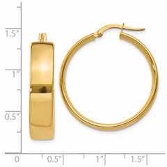 14k 6.75mm Hoop Earrings