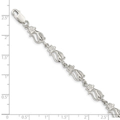 Sterling Silver Cats Bracelet - 2